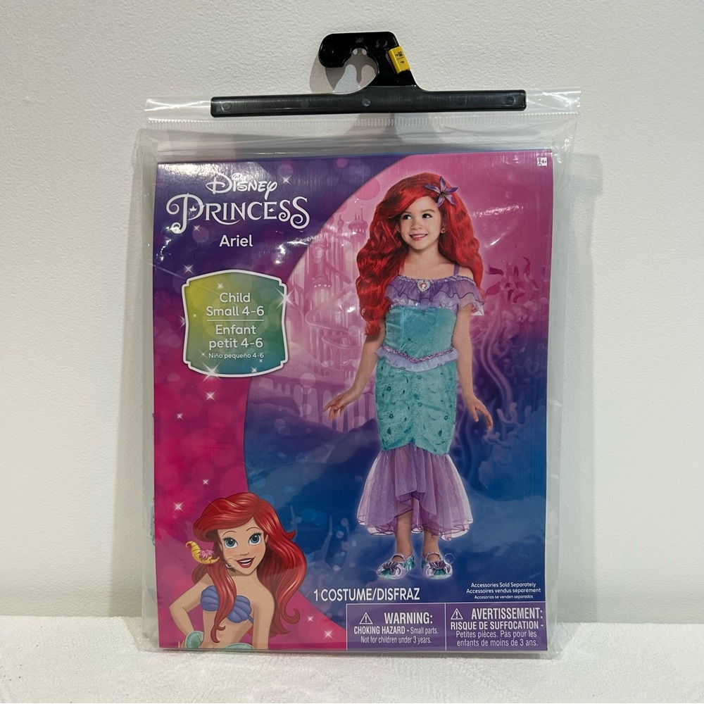 Disney Princess Ariel The Little Mermaid Dress Up Costume Size 4-6